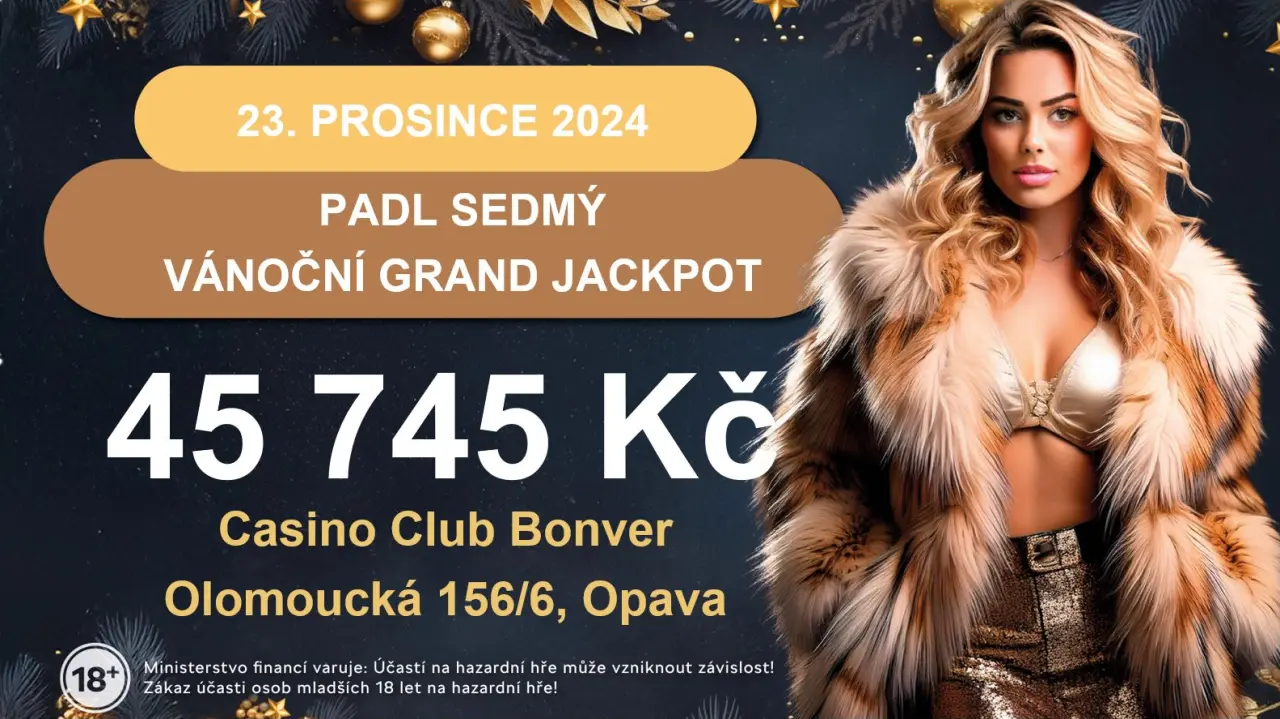 Sedmý Vánoční Grand Jackpot padl v Casinu Club Bonver Opava!