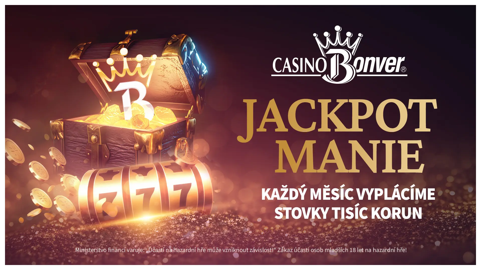 Jackpotmánie v Casinech a Clubech Bonver jede na plné pecky!